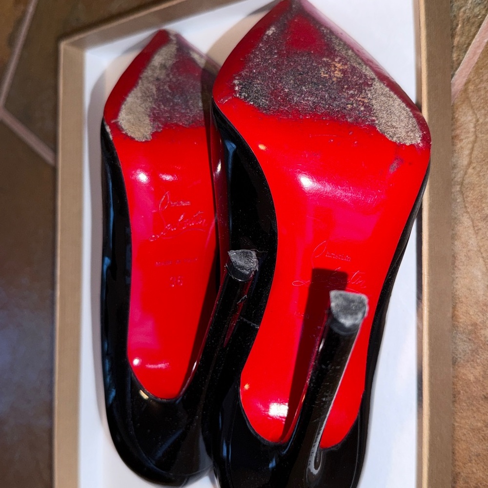 Christian Louboutin Black Patent Heels - Picture 4 of 4